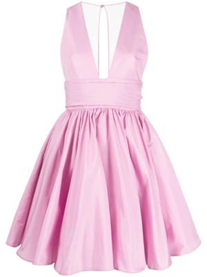 PINKO robe volantée à col v - Rose
