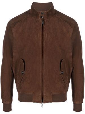 Baracuta veste G9 Harrington en daim - Marron
