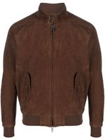 Baracuta veste zippée en daim - Marron