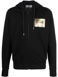 Versace Jeans Couture hoodie zippé à logo imprimé - Noir