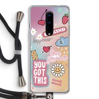 Positivity: OnePlus 8 Transparant Hoesje met koord