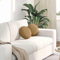 VidaXL Zitkussens 2 stuks bruin ø 40 x 13 cm fluweel