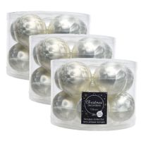 40x stuks glazen kerstballen wit ijslak 6 cm mat/glans