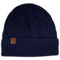 Grofgebreide Wollen Dames Muts in Navy - Stone Valley