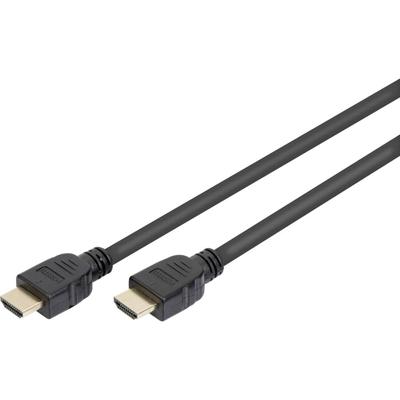 Digitus HDMI Aansluitkabel HDMI-A-stekker, HDMI-A-stekker 3.00 m Zwart AK-330124-030-S 8K UHD, Vergulde steekcontacten, Afscherming gevlochten, Afscherming
