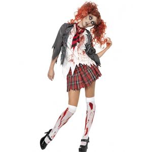 Zombie schoolmeisje kostuum