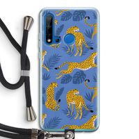 Luipaard: Huawei P20 Lite (2019) Transparant Hoesje met koord