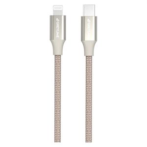 GreyLime 18W Gevlochten USB-C / Lightning Kabel - MFi-gecertificeerd - 1m - Beige