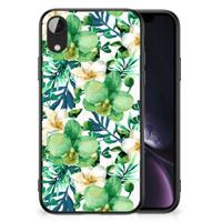 Apple iPhone XR Bloemen Hoesje Orchidee Groen