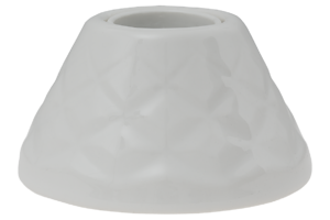 Plafondarmatuur/wandarmatuur opbouw Hibo ceramic wit E27 fitting Perluci