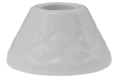 Plafondarmatuur/wandarmatuur opbouw Hibo ceramic wit E27 fitting Perluci