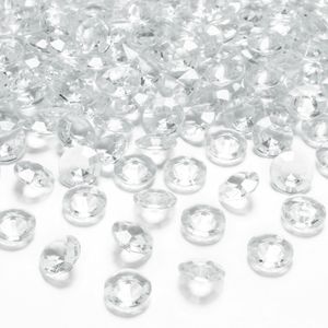 400x Hobby/decoratie transparante diamantjes/steentjes 12 mm/1,2 cm