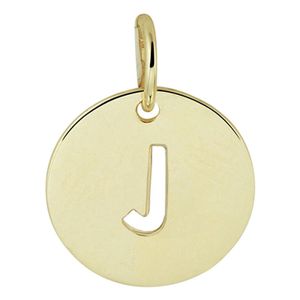 Letterhanger Rondje J geelgoud