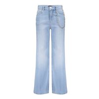 Frankie & Liberty Meisjes jeans broek wide leg - Attitude - Midden blauw denim - thumbnail