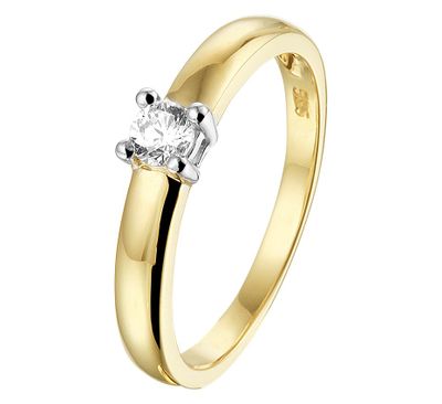 TFT Ring Zirkonia Bicolor Goud