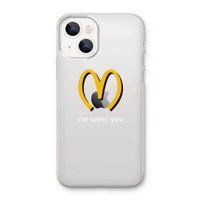 I'm lovin' you: iPhone 13 mini Transparant Hoesje
