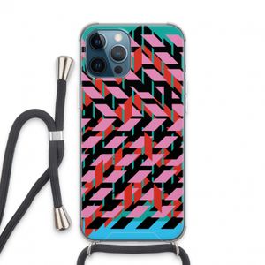 Skew Blush 2: iPhone 13 Pro Max Transparant Hoesje met koord