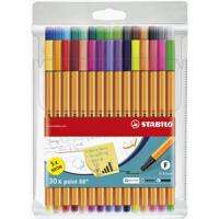 Fineliner stabilo point 88/30 f ass 30st