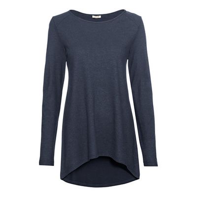 Longshirt met A-lijn uit hennep en bio-katoen, marine 40 Longshirt met A-lijn uit hennep en bio-katoen, marine 40