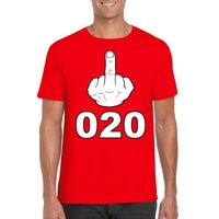 Fuck 020 t-shirt voor heren in het rood 2XL  -