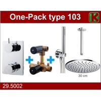 Wiesbaden One-Pack Inbouwthermostaatset - Type 103 - CHR - 30cm