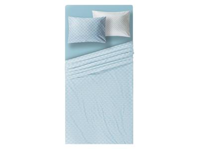 LIVARNO home Satijnen dekbedovertrekset 240 x 220 cm (Bloemen/blauw)