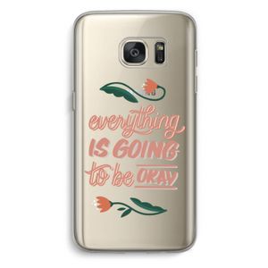 Optimistic flower girl: Samsung Galaxy S7 Transparant Hoesje
