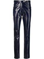 Courrèges pantalon Vinyl à 5 poches - Bleu - thumbnail