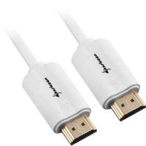 Sharkoon 2m, 2xHDMI HDMI kabel HDMI Type A (Standaard) Wit