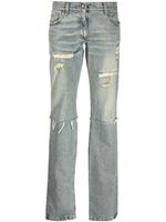 Dolce & Gabbana Pre-Owned jean droit à effet usé (années 2000) - Bleu - thumbnail