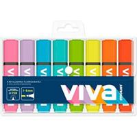 Fluorescerende Markeerstift Set Molin VIVA Multicolour 8 Onderdelen