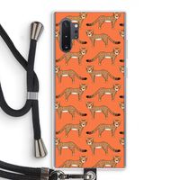Cheetah: Samsung Galaxy Note 10 Plus Transparant Hoesje met koord