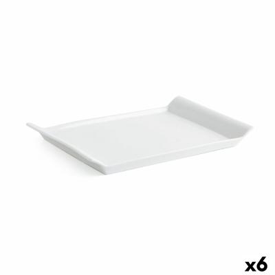 Snackdienblad Quid Gastro Fresh 26 x 18 cm Keramisch Wit (6 Stuks)