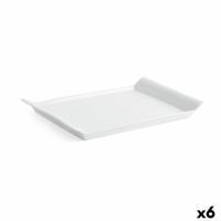 Snackdienblad Quid Gastro Fresh 26 x 18 cm Keramisch Wit (6 Stuks)