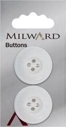 Milward Knoop Wit met Werkje 27mm (2 stuks)