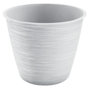 Prosperplast plantenpot/bloempot - kunststof - wit - D20 x H17 cm   -