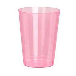 Beker- 6x - roze - kunststof - 280ml- herbruikbaar glas