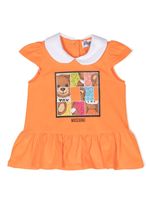 Moschino Kids ensemble haut-robe à logo imprimé - Orange - thumbnail