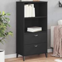 Boekenkast VIKEN 60x35x123 cm bewerkt hout zwart