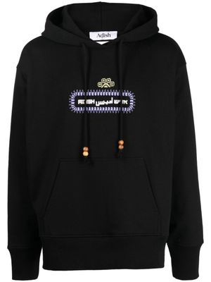 Adish hoodie Alkhws à logo imprimé - Noir