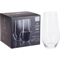 8x Tumbler grote waterglazen/drinkglazen transparant 580 ml - thumbnail