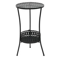 Bistrotafel 40x70 cm metaal zwart - thumbnail