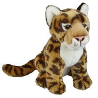 Ravensden pluche knuffel Jaguar luipaard - 28 cm - bruin gevlekt