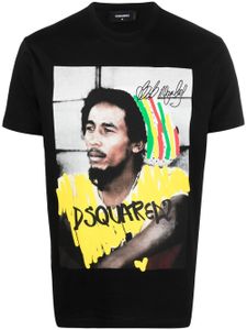 DSQUARED2 t-shirt Bob Marley en coton - Noir