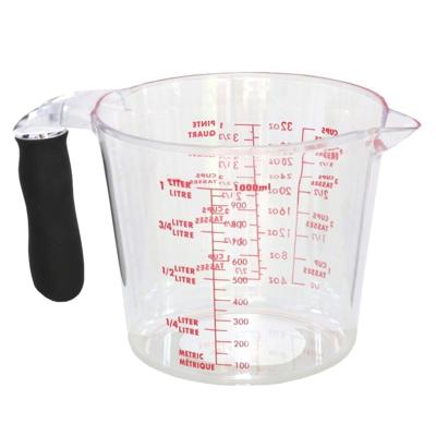 Gerimport Keuken maatbeker/mengbeker - kunststof - transparant - 1000 ml - schenktuit