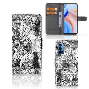 Telefoonhoesje met Naam OPPO Reno 4 Pro 5G Skulls Angel