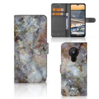 Nokia 5.3 | Bookcase | Marmer Grijs | Portemonnee hoesje