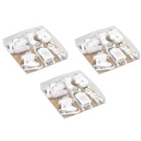 Othmar Decorations Kersthangers - wintersport thema - 18x - hout - wit - kerstboomversi