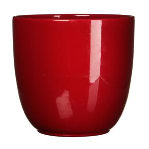 Mica Decorations Plantenpot - rood - keramiek - 28 x 25 cm