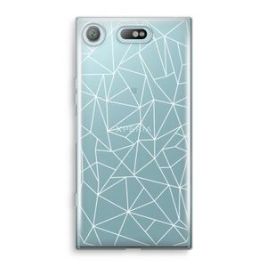 Geometrische lijnen wit: Sony Xperia XZ1 Compact Transparant Hoesje